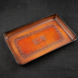 Handmade Personalised Leather Valet Tray