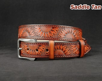 Personalized Leather Western Belt, Tooled western belt, cowboy leather belt, Mens Leather belt, mens western belt, mexican leather belt