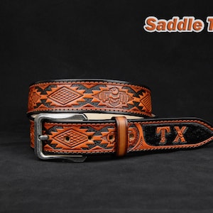 Personalized Leather Western Belt, Tooled western belt, cowboy leather belt, Mens Leather belt, mens western belt, mexican leather belt