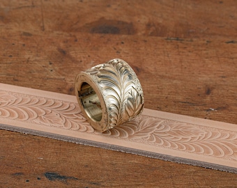 Solid Brass Pattern Roller: Leather Embossing Machine Wheel