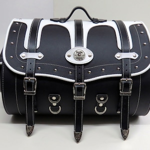 Motorrad Sissy Bar Ledertasche, Echtleder Fahrradtasche, Motorrad Gepäcktasche, Leder Fahrradtasche, Fahrradkofferraum Tasche