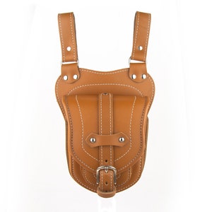 Tan Leather utility belt thigh bag, thigh holster leather, hip bag,  Leather leg holster, steampunk leg bag