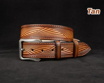 Personalized Leather Western Belt, Tooled western belt, cowboy leather belt, Mens Leather belt, mens western belt, mexican leather belt