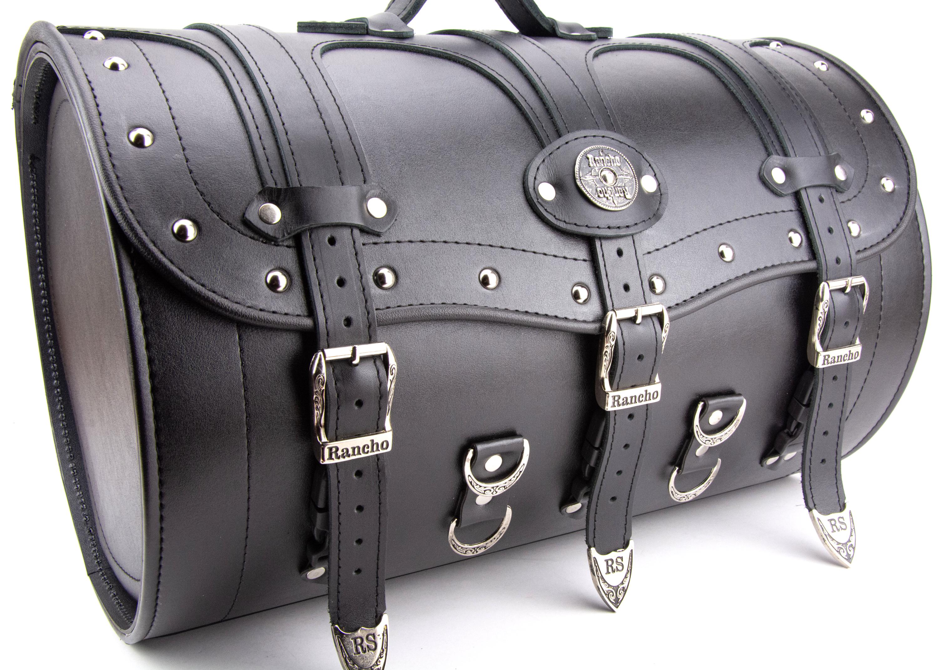 Bolsa de cuero impermeable para el respaldo del pasajero de la motocicleta  - Maletero Harley - Etsy México, image size:3000x2142