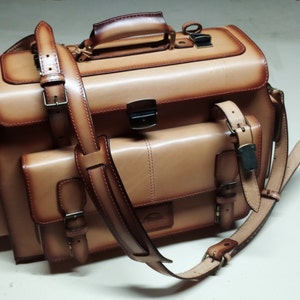 Men's Leather Duffle Bag, Travel Holdall, Luggage, Carry All Holdall, Leather Luggage, Carry on Baggage, Vegetable Tanned, Suitcase