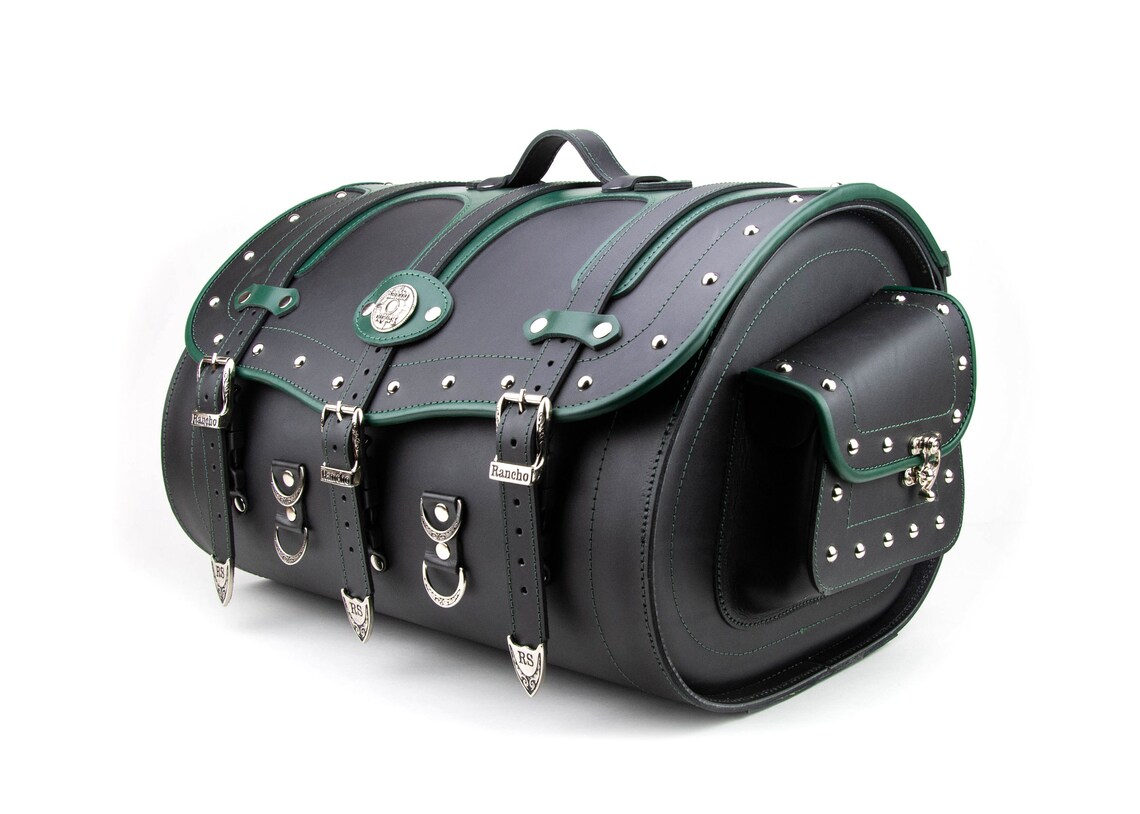 Motorcycle Sissy Bar Rear Bag Black White Waterproof Genuine Etsy