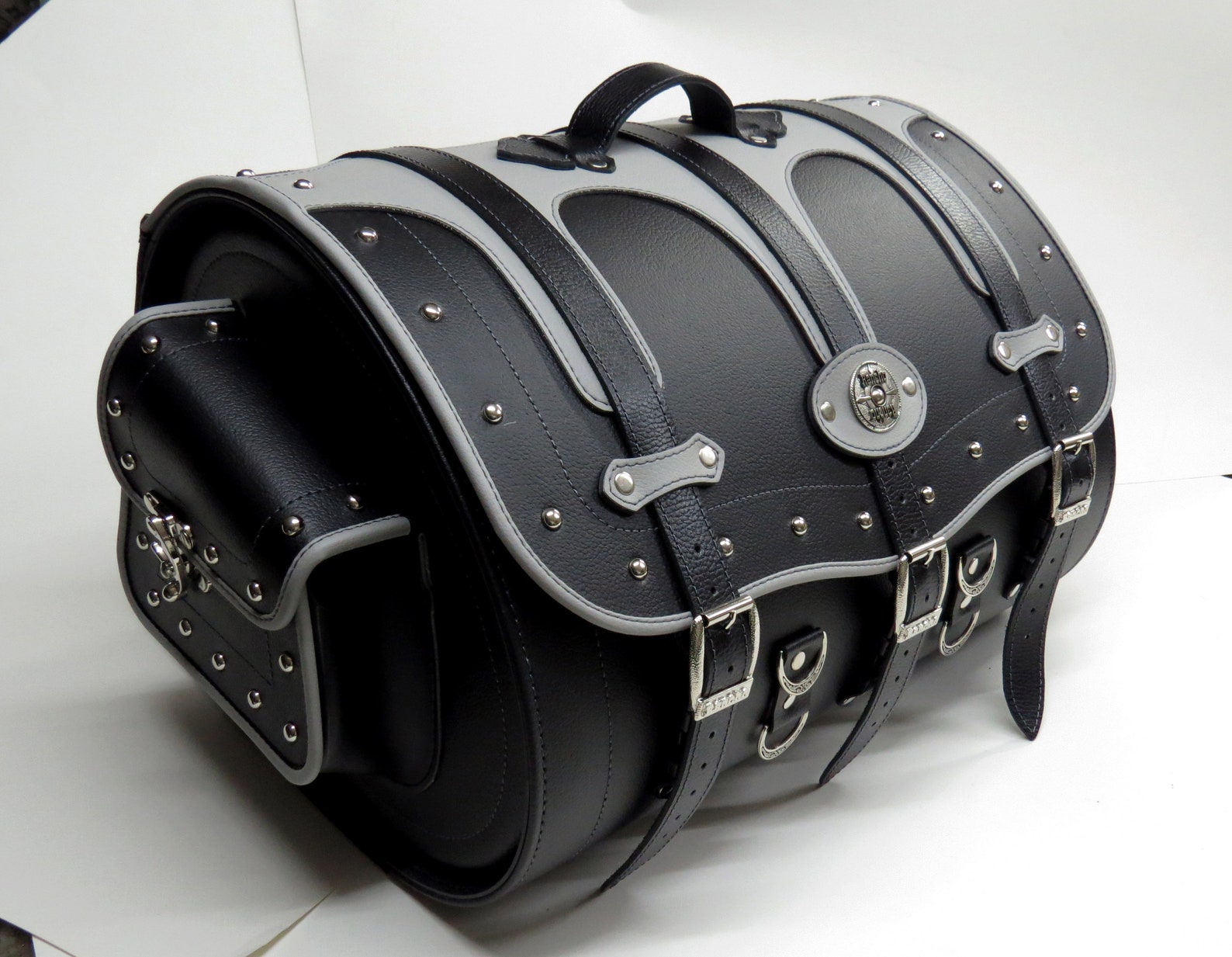 Motorcycle Sissy Bar Rear Bag Black Grey Waterproof Genuine Etsy