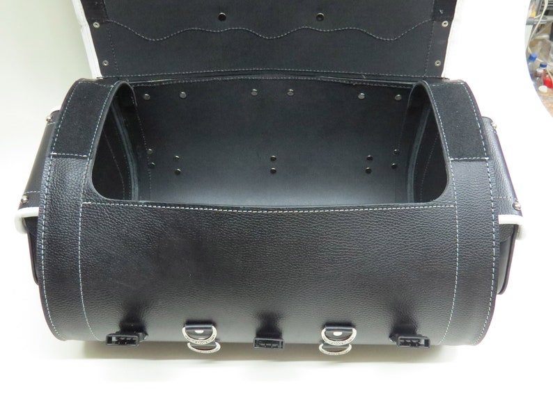 Motorcycle Sissy Bar Rear Bag Black White Waterproof Genuine Etsy