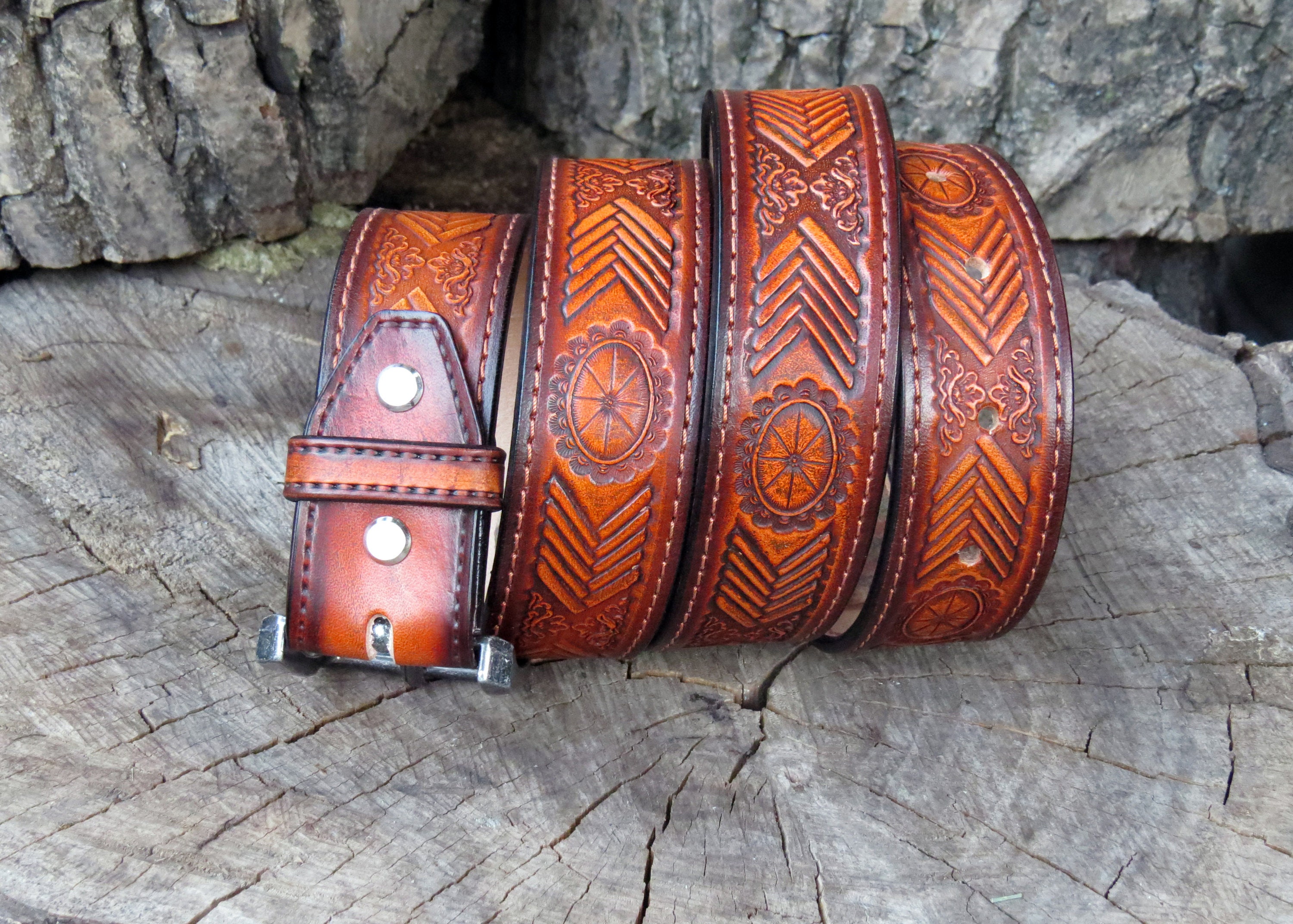 Custom Western Belt Cowboy Leather Belt Personalized Gifts For Mens X55