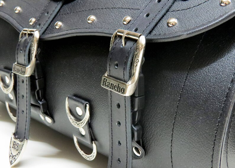 Motorcycle Sissy Bar Rear Bag Black Waterproof Genuine Etsy