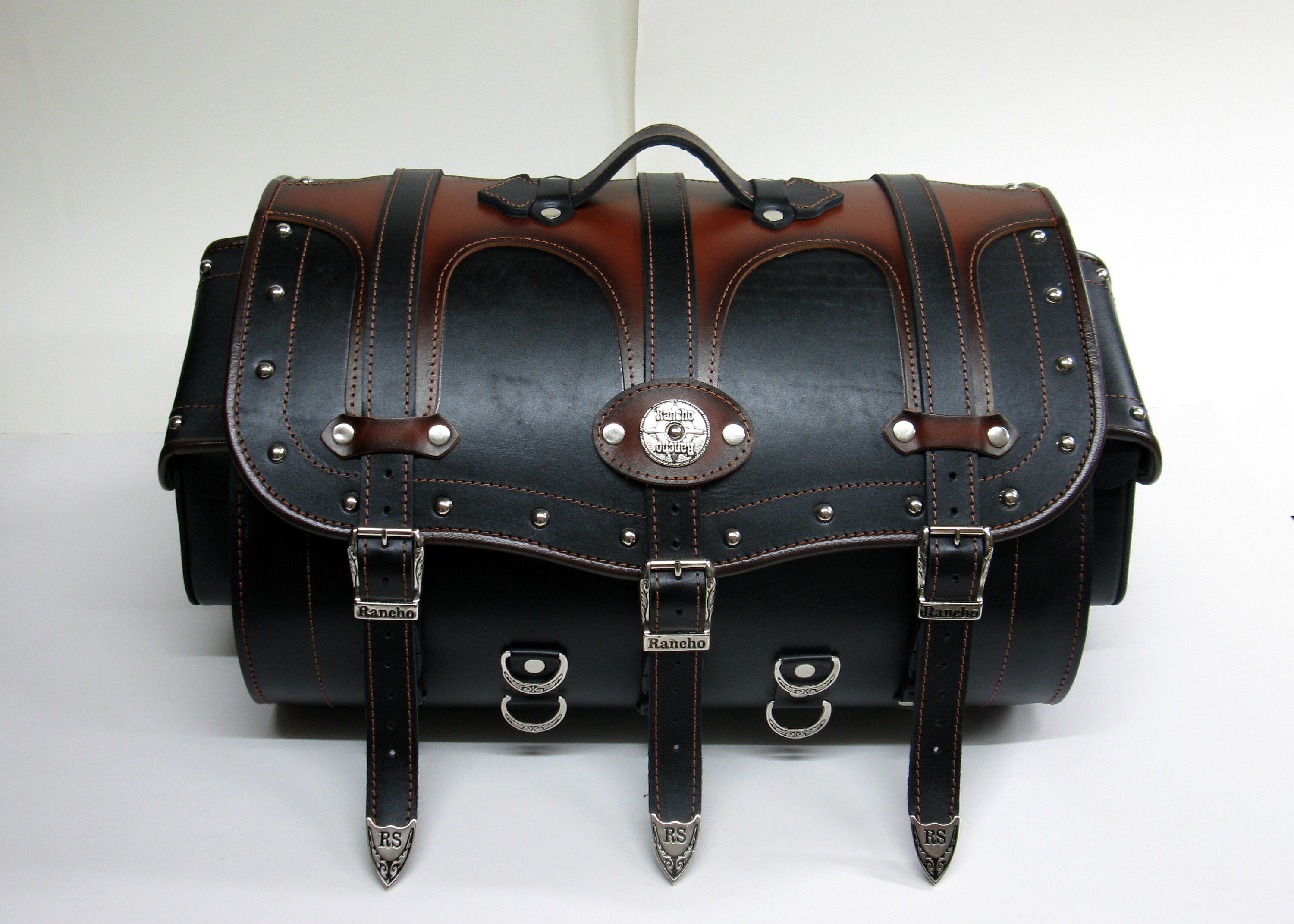 Motorcycle Sissy Bar Leather Bag Genuine Leather Bike Bag Etsy Canada