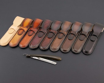 Handmade Leather Straight Razor Pouch: Travel Shaving Storage