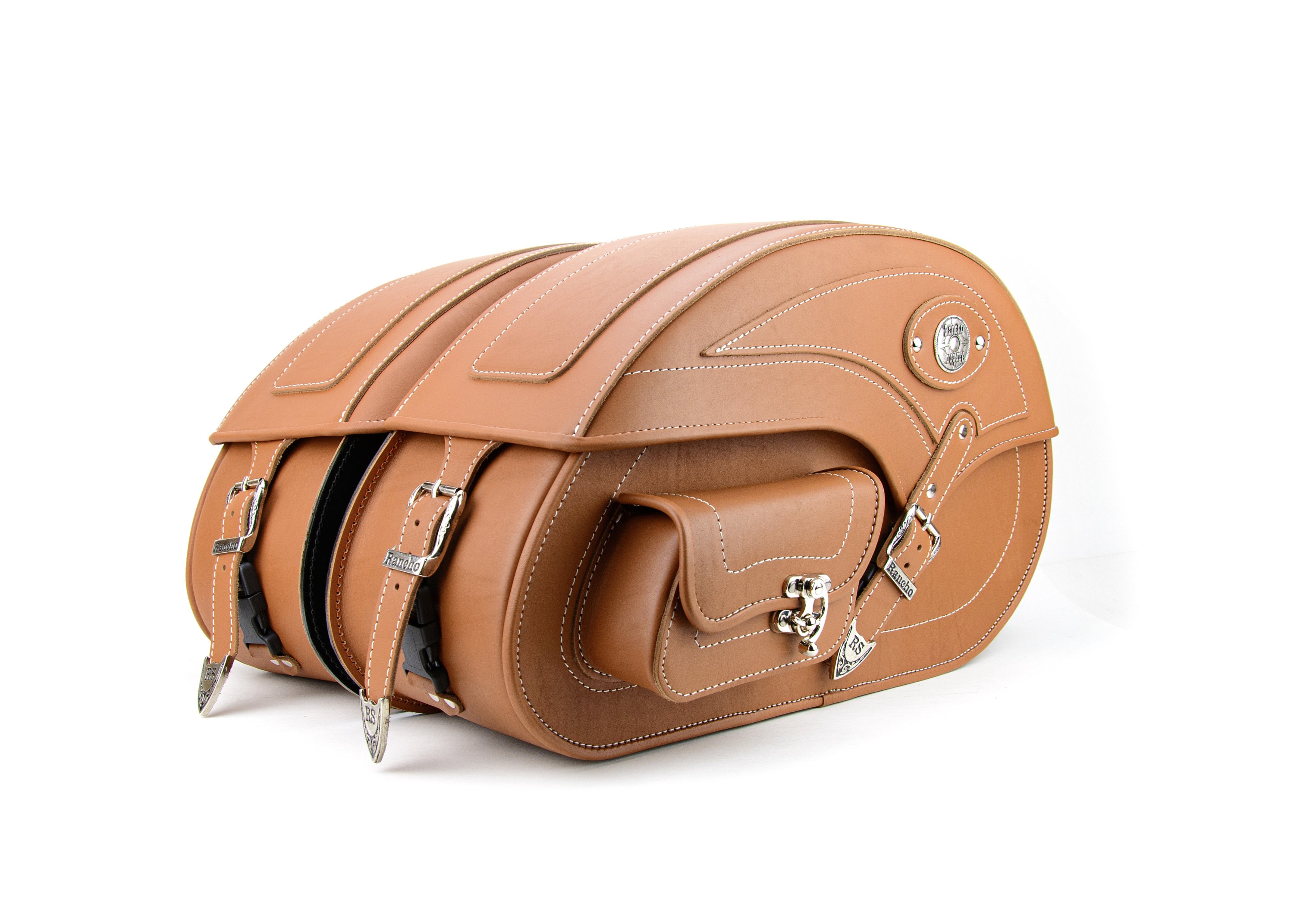 Tan Motorcycle Saddle Bags Side bags Genuine Leather Etsy