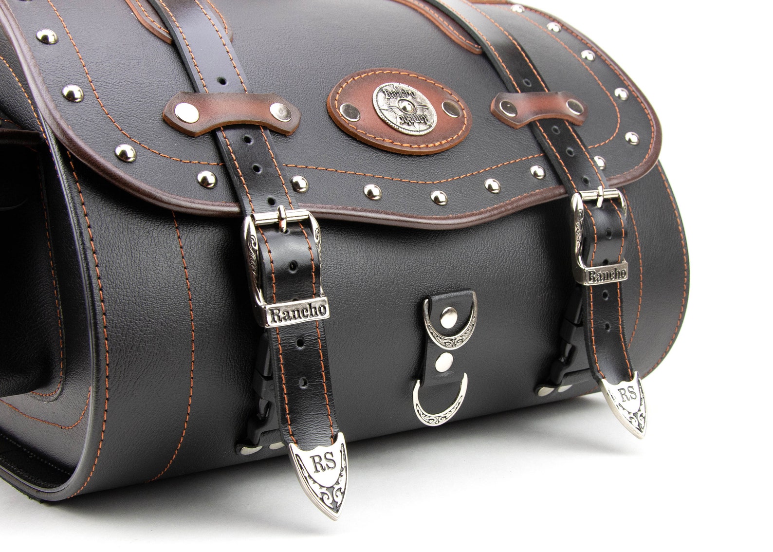 Motorcycle Sissy Bar Leather Bag Genuine Leather Bike Bag Etsy