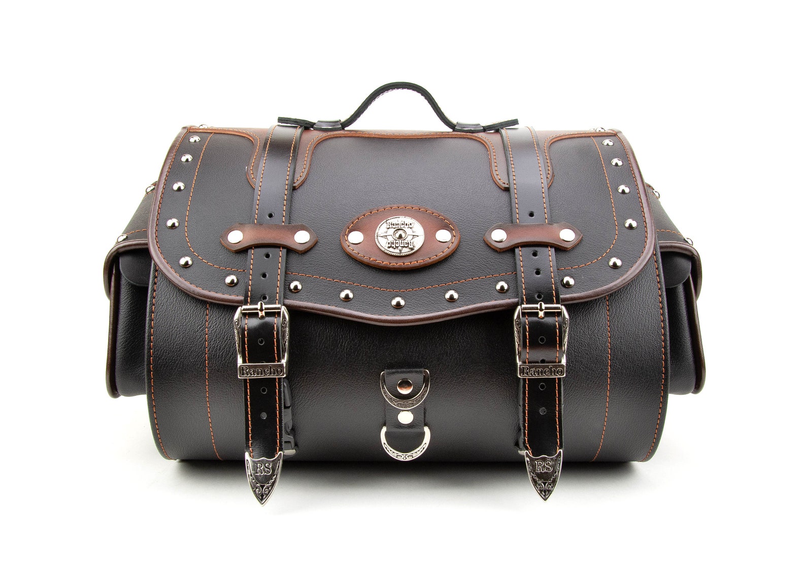 Motorcycle Sissy Bar Leather Bag Genuine Leather Bike Bag Etsy