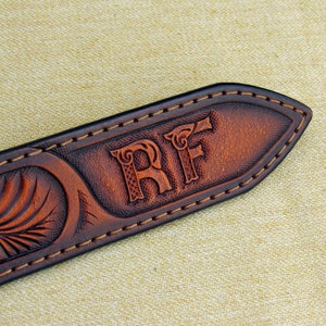 Basket Weaving Tooled Leather Belt, Western Belt, Mens Western Belt ...