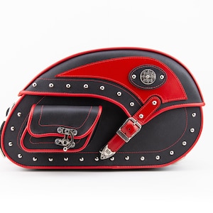 Motorrad-Leder-Satteltasche, Motorrad-Seitentaschen, Motorrad-Gepäcktaschen, Fahrradtaschen