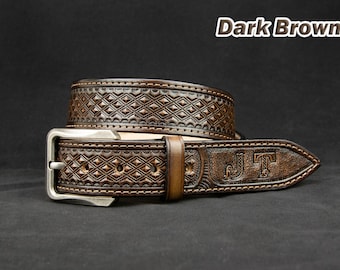 Personalized Leather Western Belt, Tooled western belt, cowboy leather belt, Mens Leather belt, mens western belt, mexican leather belt