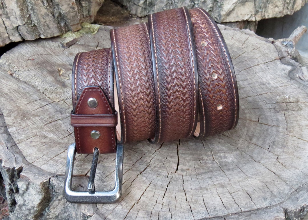 Personalized Leather Belt, Tooled Leather Belts, Western Belt, Mens