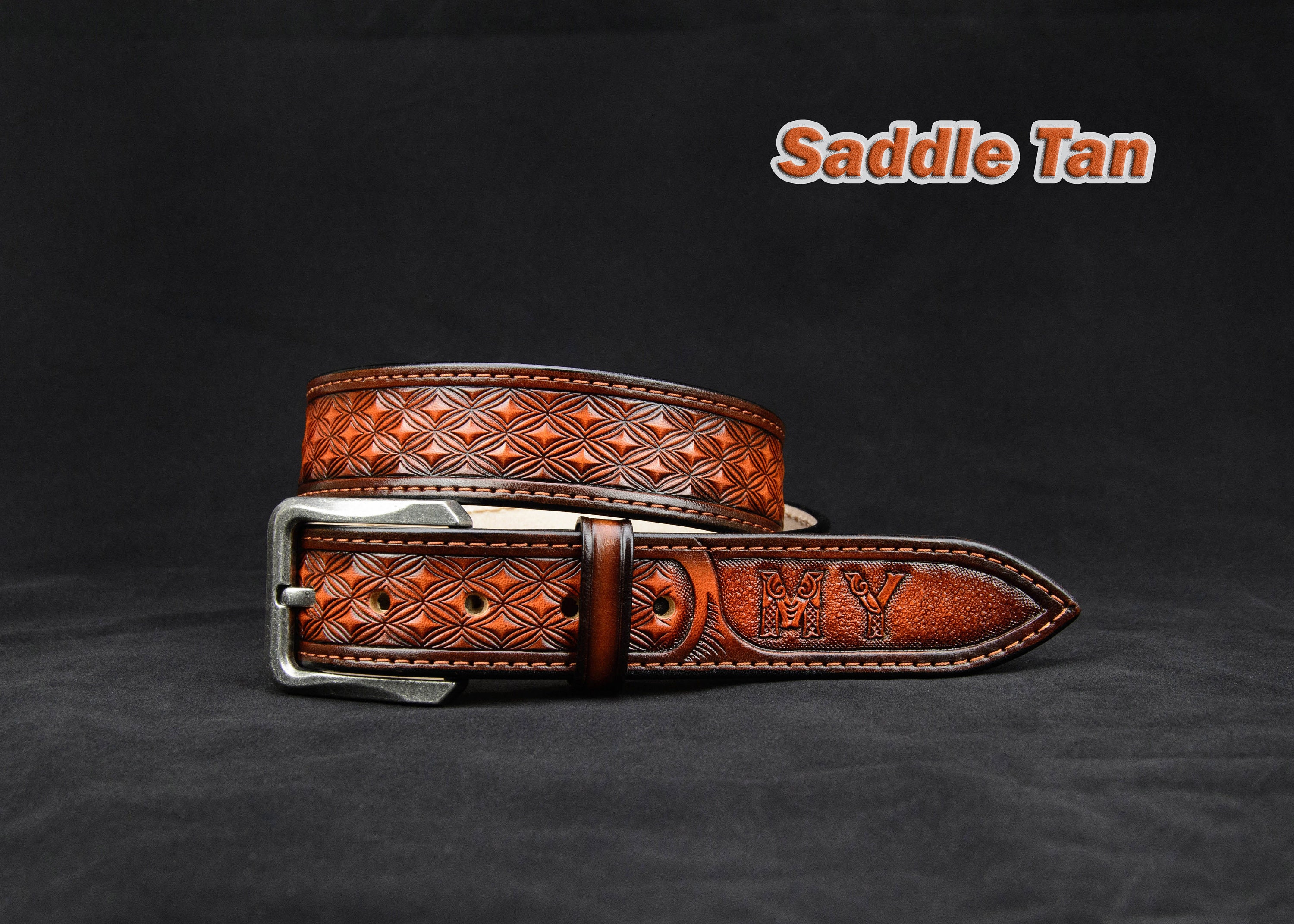 Personalized Leather Western Belt Tooled Western Belt Cowboy -  Norway