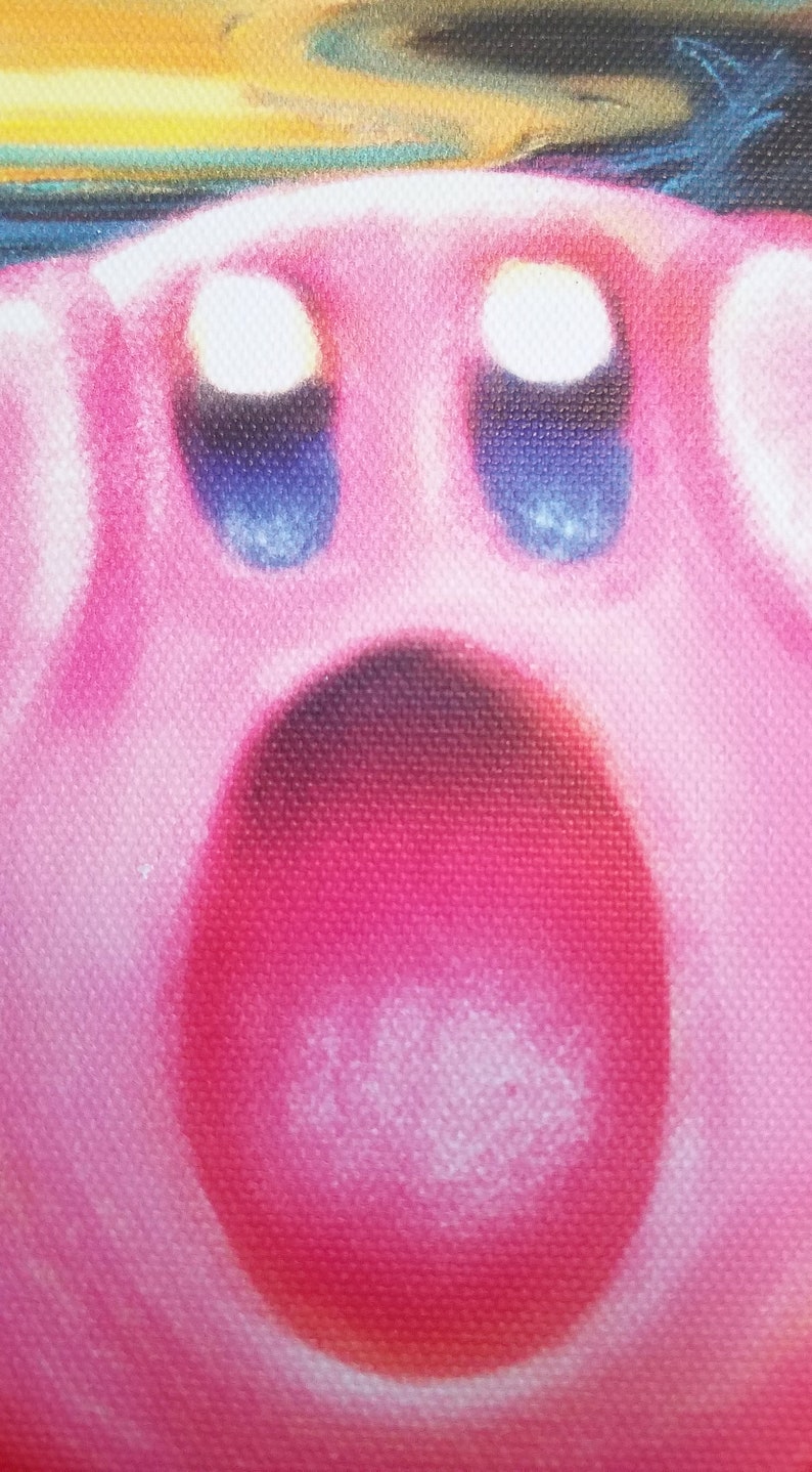 Kirby Nintendo canvas print Etsy