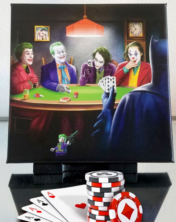 Joker and Batman Poker Canvas Print - Etsy