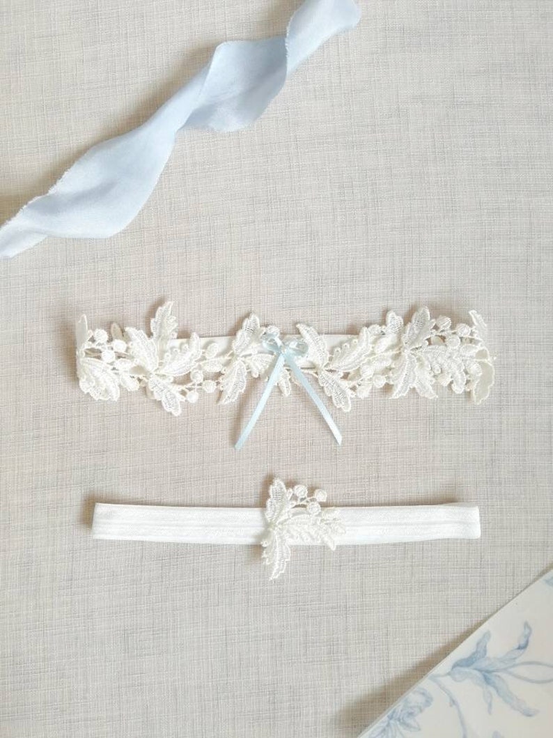 Set 2 Giarrettiere In Pizzo - Matrimonio E Serate Speciali, Bianco
