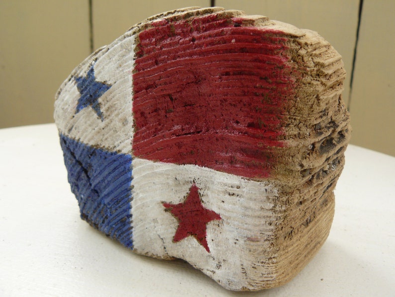 sea wood desk decor patriotic gifts for the office hand painted home decoration patriotic decor Panama flag wood Gift for travelers
