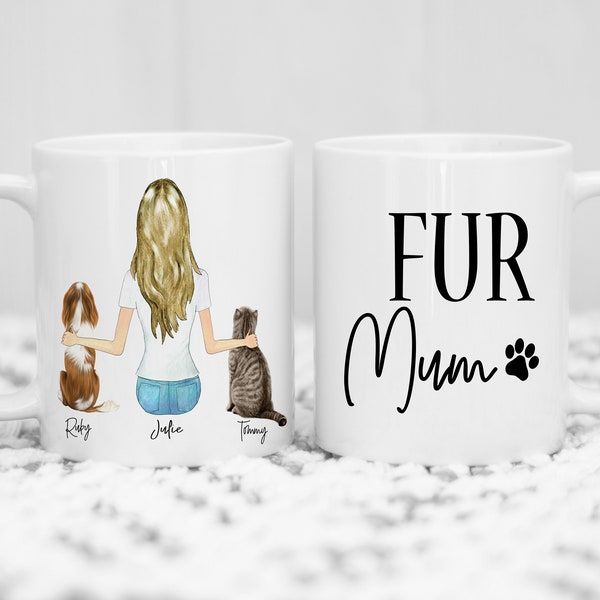 Custom Pet Mug - Fur Mum Mug -  Dog Mum - Cat Mum -