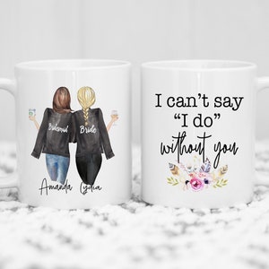 Personalised Bridesmaid Proposal gift , Custom Bridesmaid mug for bridal shower , Bridesmaid gift , Maid of Honour Gift