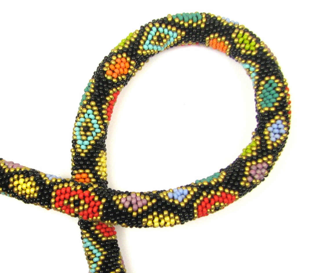 Snake of Many Colors Bead Crochet Digital Instant Download - Etsy