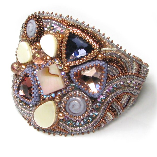 Copper Clad Bead Embroidery Bracelet Kit by Ann Benson