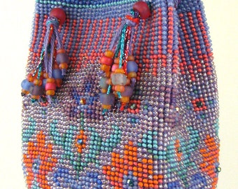 Caprice Bead Crochet Purse Instant Download PDF Pattern 6 H X 4 D Full Color Charts Graphics Photos Link to Free Video Tutorial Etsy