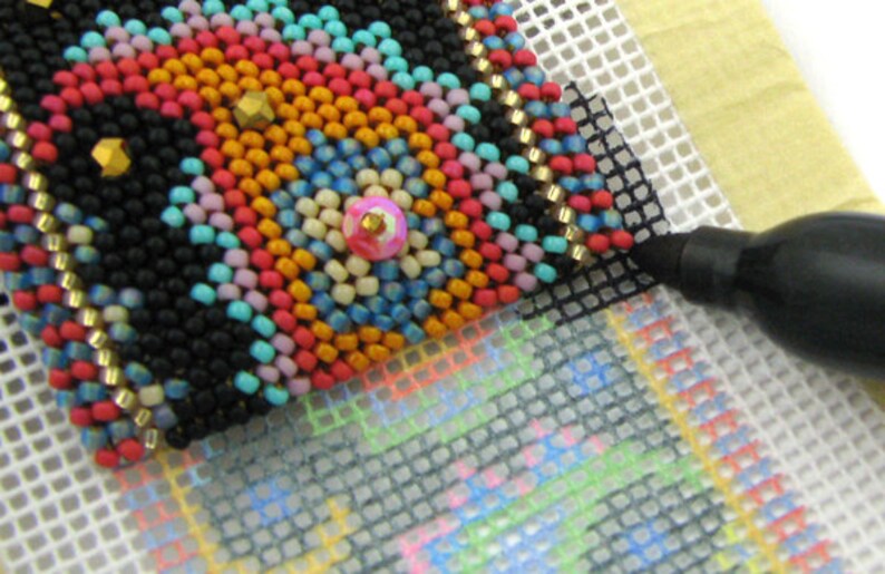 Corfu Beaded Needlepoint Bracelet Kit by Ann Benson Etsy