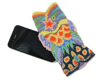 Fancy Fish Beaded Needlepoint Phone or Eyeglass Case kit by Ann Benson