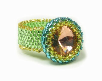 Quick Ring Peach/gold/mint  kit by Ann Benson