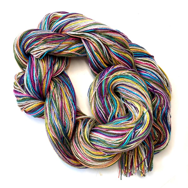 Stash builder Perle cotton, 10/2, twenty colors, ten two-yard strands each color for small tapestry and jewelry weaving