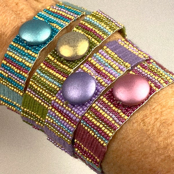 Four Little Bracelets Bead and FIber Looming Kit by Ann Benson