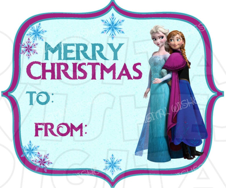 diy printable anna elsa olaf frozen christmas gift tags