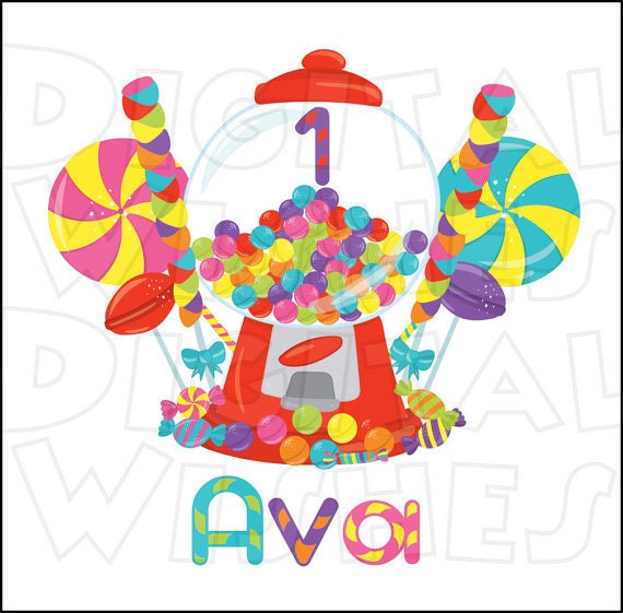 Candyland Sucker Gumball Machine Mommy Of The Birthday Girl Digital Iron On Transfer Image Clip Art Instant Download Diy For Shirt