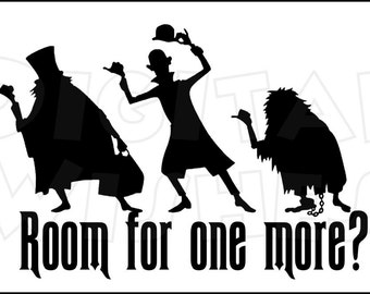 Haunted Mansion Room for one more 3 Hitchhiking ghosts Digital Iron on transfer clip art INSTANT DOWNLOAD DIY for Shirt