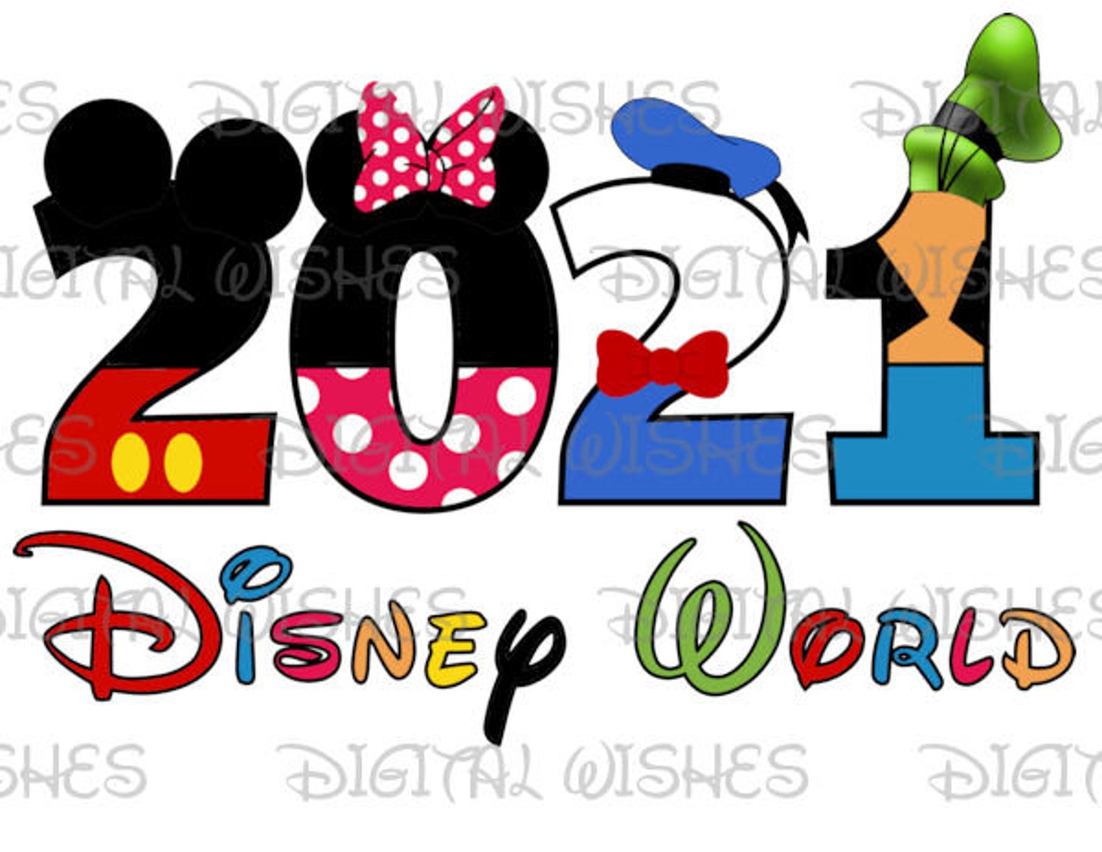 Mickey Mouse and gang character font 2021 Disney World