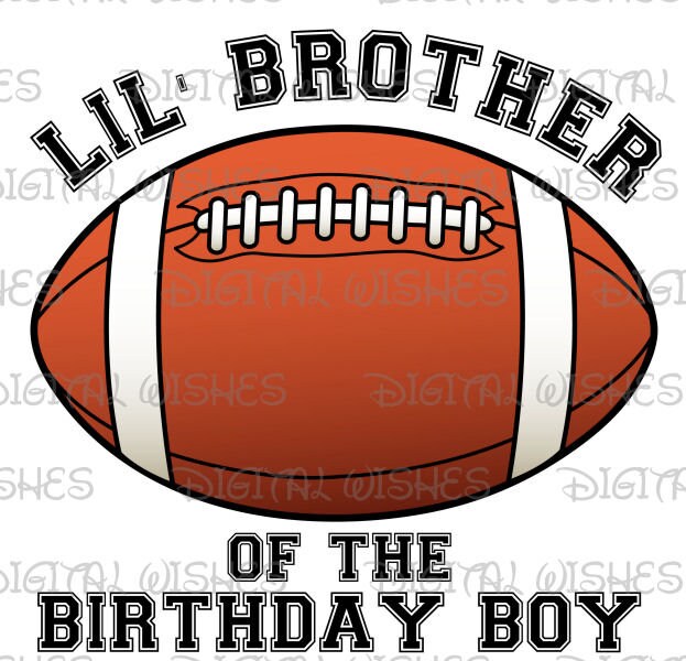 Football Birthday Boy Image PERSONALIZED name digital iron on Etsy