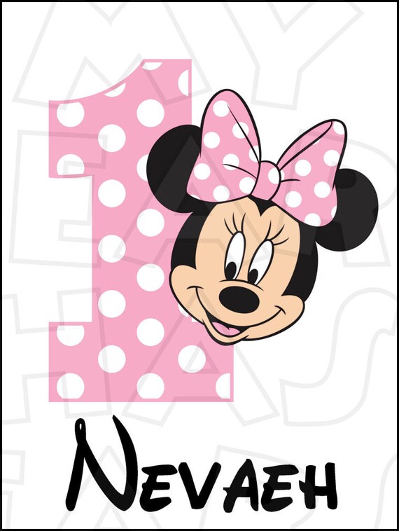 wallpapers Printable Minnie Mouse Face Pink Bow minnie mouse face hot or light pink birthday image personalized name any age digital iron on transfer clip art diy for shirt