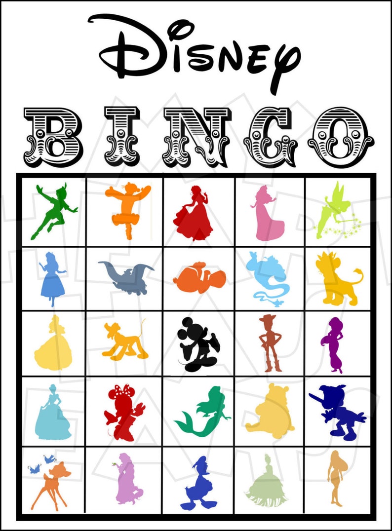 Free Printable Disney Bingo Printable