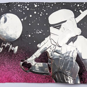 ORIGINAL Artwork by Chris Duncan-STORM TROOPER on blank chrome can