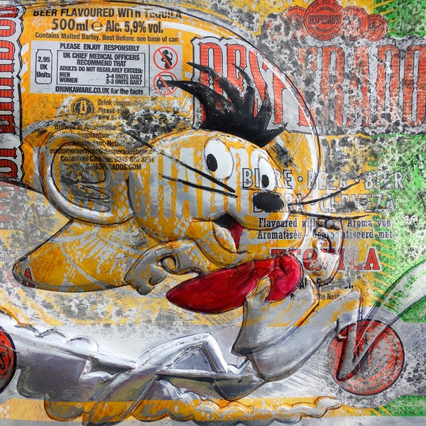 Handsignierte PRINT von Chris Duncan, Speedy Gonzales auf Desperados can, Fan Art, Street Art, Looney Tunes, Geek, Urban Art, Recycled Art