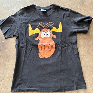 T-shirt grafica vintage Taco Bell Bullwinkle "Greetings Taco Lovers" degli anni '90 del 1991 / Prodotta negli USA / M (etichetta) Media (vestibilità) / punto singolo