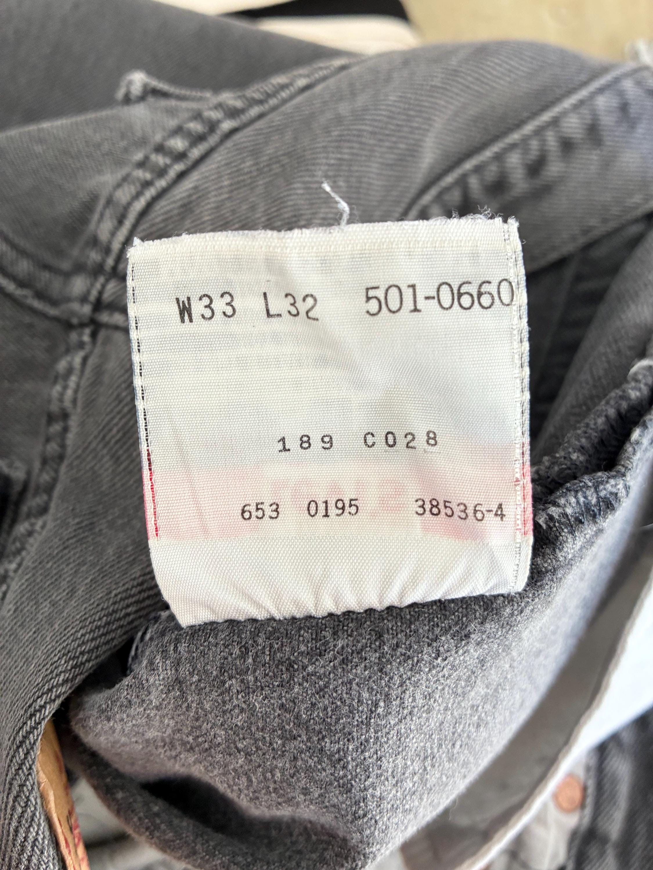 Vintage 80's 90's Levi's 501 Faded Black Denim Jeans | 33 X 32