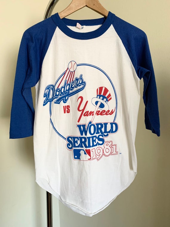 Vintage 1981 World Series Dodgers vs. Yankees base